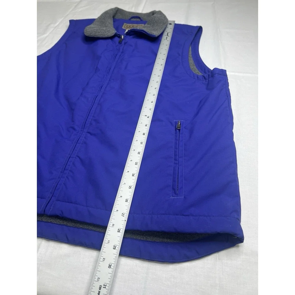 LL Bean Lined‎ Zip Vest Outdoor Cobalt Blue / Purple Men's Large Tall